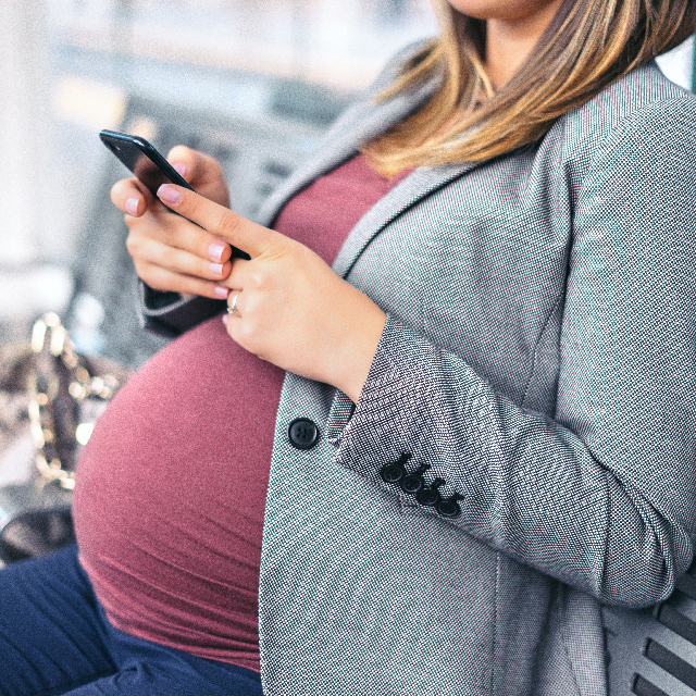 Pregnant Woman on Phone
